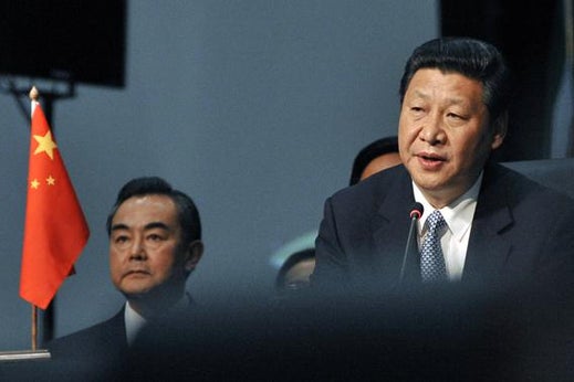 President of the People's Republic of China Xi Jinping attends the BRICS summit in Durban on March 27, 2013.